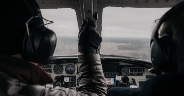 Pilots - Pilots in Cockpit during Flight