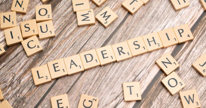 Mentorship - The word leadership spelled out in scrabble letters