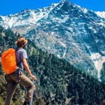 Trip - Man Wearing Blue Shirt Standing on Cliff While Watching Mountain